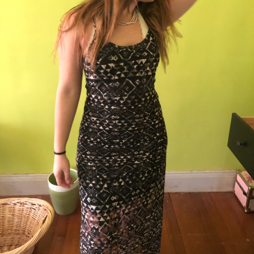 black lace maxi dress!